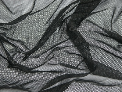 Сетка стрейч (7,81м/кг), 80 гр/м2, шир.160 см, цвет чёрный - купить в Омске. Цена 1 930.78 руб.