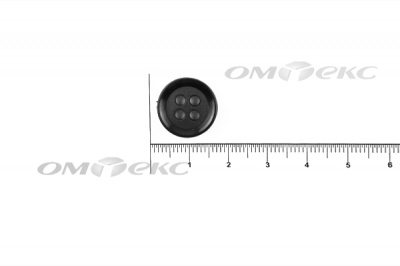 51400/15 мм (4 пр) черные пуговицы - купить в Омске. Цена: 0.67 руб.