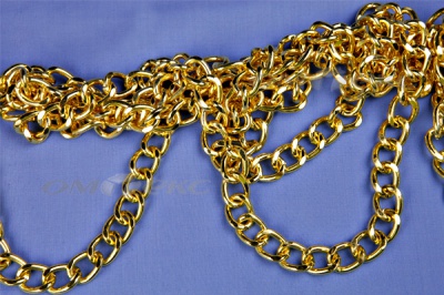 Цепь металл декоративная №11 (17*13) золото (10+/-1 м)  - купить в Омске. Цена: 1 341.87 руб.