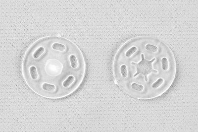 Кнопки пришивные пластиковые 15 мм, блистер 24шт, цв.-прозрачные - купить в Омске. Цена: 68.79 руб.