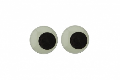 Глазки для игрушек, круглые, с бегающими зрачками, 15 мм/упак.50+/-2 шт, цв. -черно-белые - купить в Омске. Цена: 46.92 руб.
