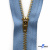 Молнии джинсовые металл т-4, 18 см латунь (YG), цв.-деним (231) - купить в Омске. Цена: 21.57 руб.