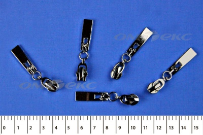 Слайдер декоративный, металлический №1/спираль Т7/никель - купить в Омске. Цена: 6.29 руб.