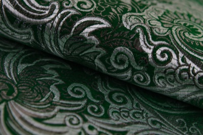 Ткань костюмная жаккард, 135 гр/м2, шир.150см, цвет зелёный№4 - купить в Омске. Цена 441.94 руб.