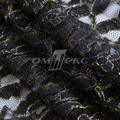Кружевное полотно XD LACE 1-4, 80 гр/м2, шир.150см, цвет чёрный - купить в Омске. Цена 248.45 руб.