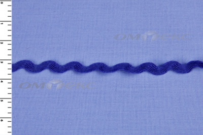Тесьма плетеная "Вьюнчик"/синий - купить в Омске. Цена: 40.72 руб.