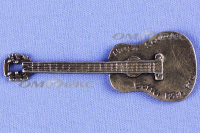 Декоративный элемент для творчества из металла "Гитара"  - купить в Омске. Цена: 20.20 руб.