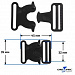 #2 (РОМ) - Застежка-защелка (фастекс) 32 мм (1.25") - черный