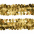 Тесьма с пайетками D16, шир. 30 мм/уп. 25+/-1 м, цвет золото - купить в Омске. Цена: 1 065.20 руб.