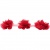 Тесьма плетеная "Рюш", упак. 9,14 м, цвет красный - купить в Омске. Цена: 46.82 руб.
