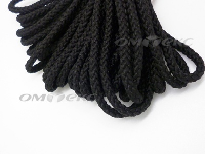 Шнур В-035 4 мм круп.плетение 100 м черный - купить в Омске. Цена: 156.40 руб.