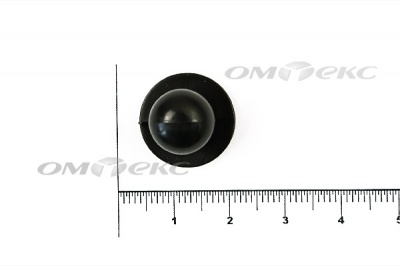 Пуговица поварская "Пукля", 10 мм, цвет чёрный - купить в Омске. Цена: 2.03 руб.