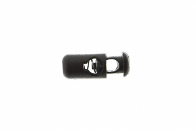 8108 Фиксатор пластиковый "Бочонок", 20х8 мм, цвет чёрный - купить в Омске. Цена: 1.31 руб.