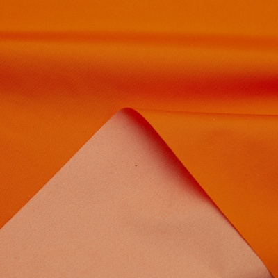 Поли понж (Дюспо) 17-1350, PU/WR, 65 гр/м2, шир.150см, цвет оранжевый - купить в Омске. Цена 82.93 руб.