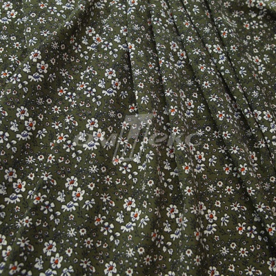 Плательная ткань "Фламенко" 11.2, 80 гр/м2, шир.150 см, принт растительный - купить в Омске. Цена 259.21 руб.