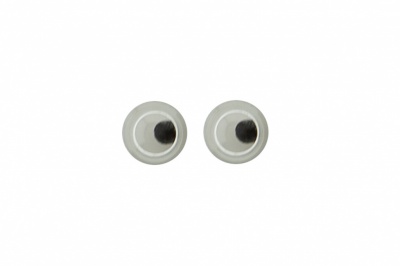 Глазки для игрушек, круглые, с бегающими зрачками, 3 мм/упак.100+/-5 шт, цв. -черно-белые - купить в Омске. Цена: 25.66 руб.