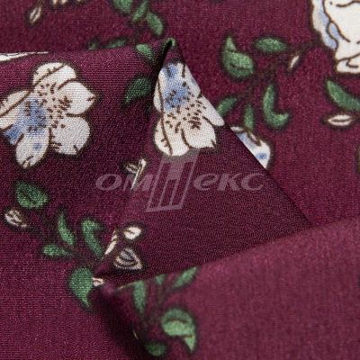 Плательная ткань "Фламенко" 3.3, 80 гр/м2, шир.150 см, принт растительный - купить в Омске. Цена 317.46 руб.