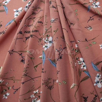 Плательная ткань "Фламенко" 2.1, 80 гр/м2, шир.150 см, принт растительный - купить в Омске. Цена 311.05 руб.