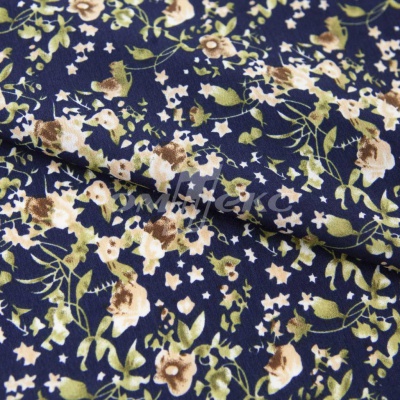 Плательная ткань "Фламенко" 1.1, 80 гр/м2, шир.150 см, принт растительный - купить в Омске. Цена 243.96 руб.