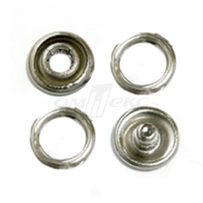Кнопки рубашечные 10,5 мм никель New Star (кольцо) - купить в Омске. Цена: 5.80 руб.