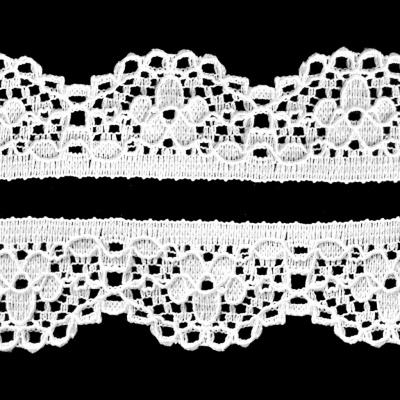 Кружево эластичное 32-21, шир.15 мм -цв.белое - купить в Омске. Цена: 17.42 руб.