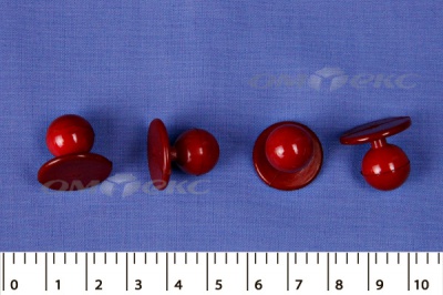 Пуговица поварская "Пукля", 10 мм, цвет красный - купить в Омске. Цена: 2.28 руб.