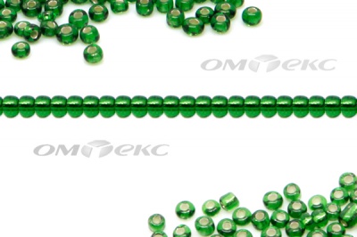 Бисер (SL) 11/0 ( упак.100 гр) цв.27В - зелёный - купить в Омске. Цена: 53.34 руб.