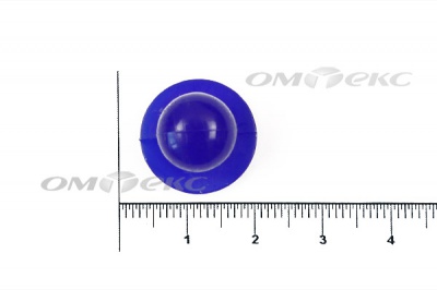 Пуговица поварская "Пукля", 10 мм, цвет синий - купить в Омске. Цена: 5.66 руб.