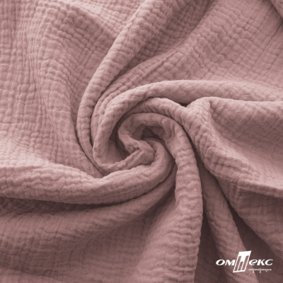 Ткань Муслин, 100% хлопок, 125 гр/м2, шир. 135 см   Цв. Пудра Розовый   - купить в Омске. Цена 392.04 руб.