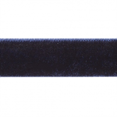 Лента бархатная нейлон, шир.12 мм, (упак. 45,7м), цв.180-т.синий - купить в Омске. Цена: 415.80 руб.