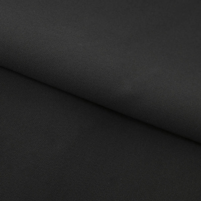 Костюмная ткань "Элис", 200 гр/м2, шир.150см, цвет чёрный - купить в Омске. Цена 306.20 руб.