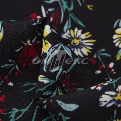 Плательная ткань "Фламенко" 6.2, 80 гр/м2, шир.150 см, принт растительный - купить в Омске. Цена 239.03 руб.