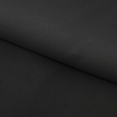 Костюмная ткань "Элис", 220 гр/м2, шир.150 см, цвет чёрный - купить в Омске. Цена 308 руб.
