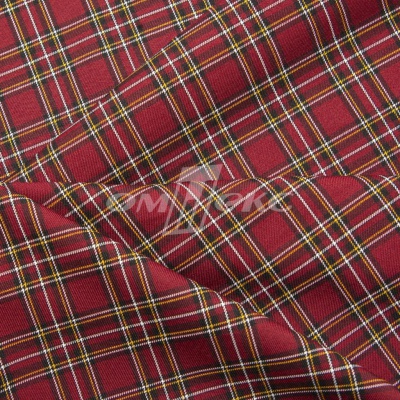 Ткань костюмная клетка 24379 2012, 230 гр/м2, шир.150см, цвет бордовый/бел/жел - купить в Омске. Цена 545.24 руб.