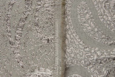 Ткань костюмная жаккард, 135 гр/м2, шир.150см, цвет белый№19 - купить в Омске. Цена 441.94 руб.