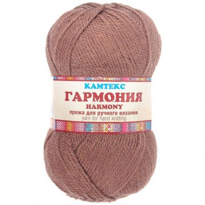 Пряжа "Гармония", 50%шерсть, 50% акрил, 100гр, 245м, цв.233-кофе - купить в Омске. Цена: 166.92 руб.