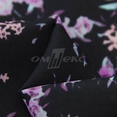 Плательная ткань "Фламенко" 20.1, 80 гр/м2, шир.150 см, принт растительный - купить в Омске. Цена 241.49 руб.