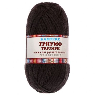 Пряжа "Триумф", 20% шерсть, 80% акрил, 100гр, 100м, цв.137-маренго - купить в Омске. Цена: 115.07 руб.