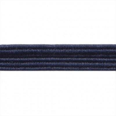 Резиновые нити с текстильным покрытием, шир. 6 мм ( упак.30 м/уп), цв.- 117-т.синий - купить в Омске. Цена: 152.05 руб.