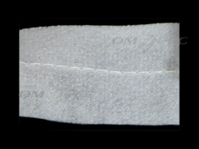 WS7225-прокладочная лента усиленная швом для подгиба 30мм-белая (50м) - купить в Омске. Цена: 16.88 руб.