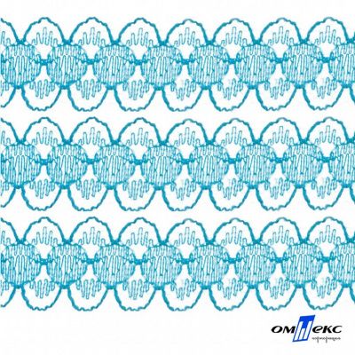 140-Кружево капрон 15мм цв.07-бирюза - купить в Омске. Цена: 4.25 руб.
