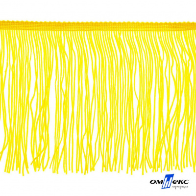 Бахрома для одежды (вискоза), шир.15 см, (упак.10 ярд), цв. 34 - жёлтый - купить в Омске. Цена: 617.40 руб.