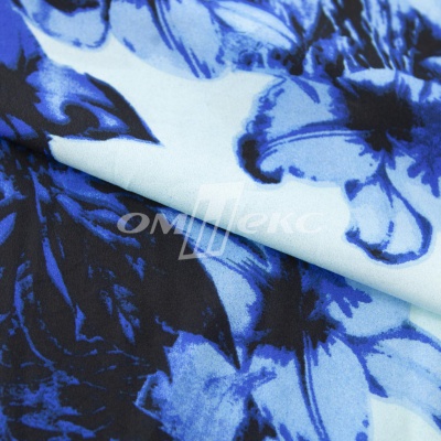 Плательная ткань "Фламенко" 19.1, 80 гр/м2, шир.150 см, принт растительный - купить в Омске. Цена 241.49 руб.