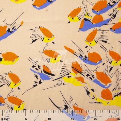 Плательная ткань "Софи" 14.1, 75 гр/м2, шир.150 см, принт птицы - купить в Омске. Цена 243.96 руб.