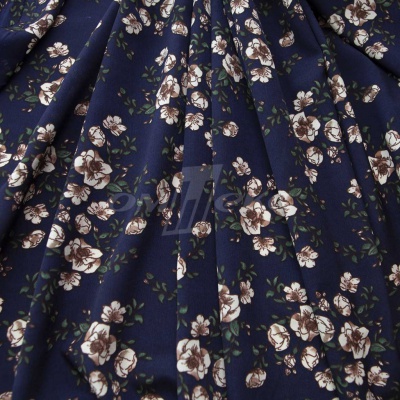 Плательная ткань "Фламенко" 3.2, 80 гр/м2, шир.150 см, принт растительный - купить в Омске. Цена 239.03 руб.