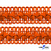 Тесьма декоративная "Самоса" 072, шир. 20 мм/уп. 33+/-1 м, цвет оранжевый