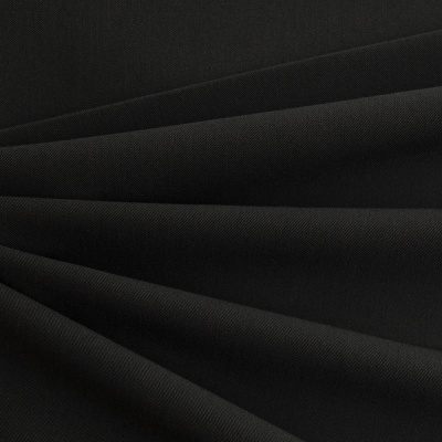 Костюмная ткань с вискозой "Меган", 210 гр/м2, шир.150см, цвет чёрный - купить в Омске. Цена 378.55 руб.