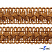 Тесьма декоративная "Самоса" 124, шир. 20 мм/уп. 33+/-1 м, цвет зол.коричневый
