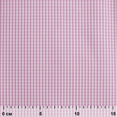 Ткань сорочечная Клетка Виши, 115 г/м2, 58% пэ,42% хл, шир.150 см, цв.1-розовый, (арт.111) - купить в Омске. Цена 309.82 руб.