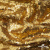 Трикотажное полотно, Сетка с пайетками,188 гр/м2, шир.140 см, цв.-тем.золото (#51) - купить в Омске. Цена 505.15 руб.
